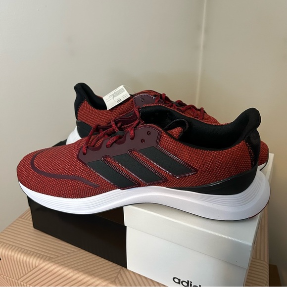 Adidas Men's Maroon Red Black Sneakers EnergyFalcon Running Shoes New 10.5 - Picture 10 of 14